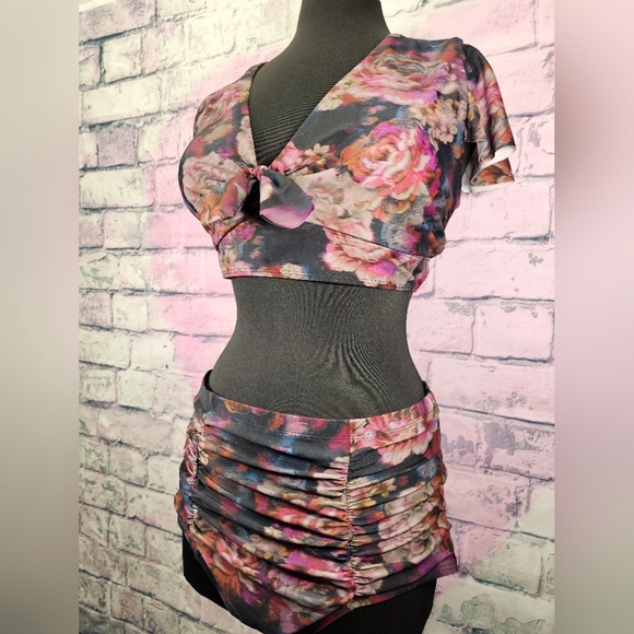 torrid Other - Torrid Swim Floral Flutter Sleeve Bikini Swimsuit (Size 2)